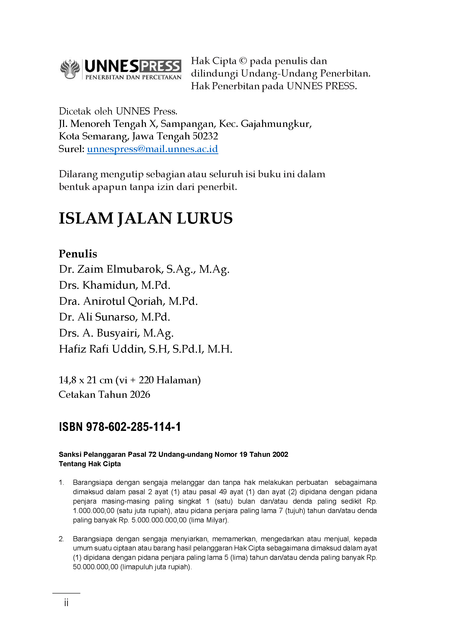 Buku Unnes Press