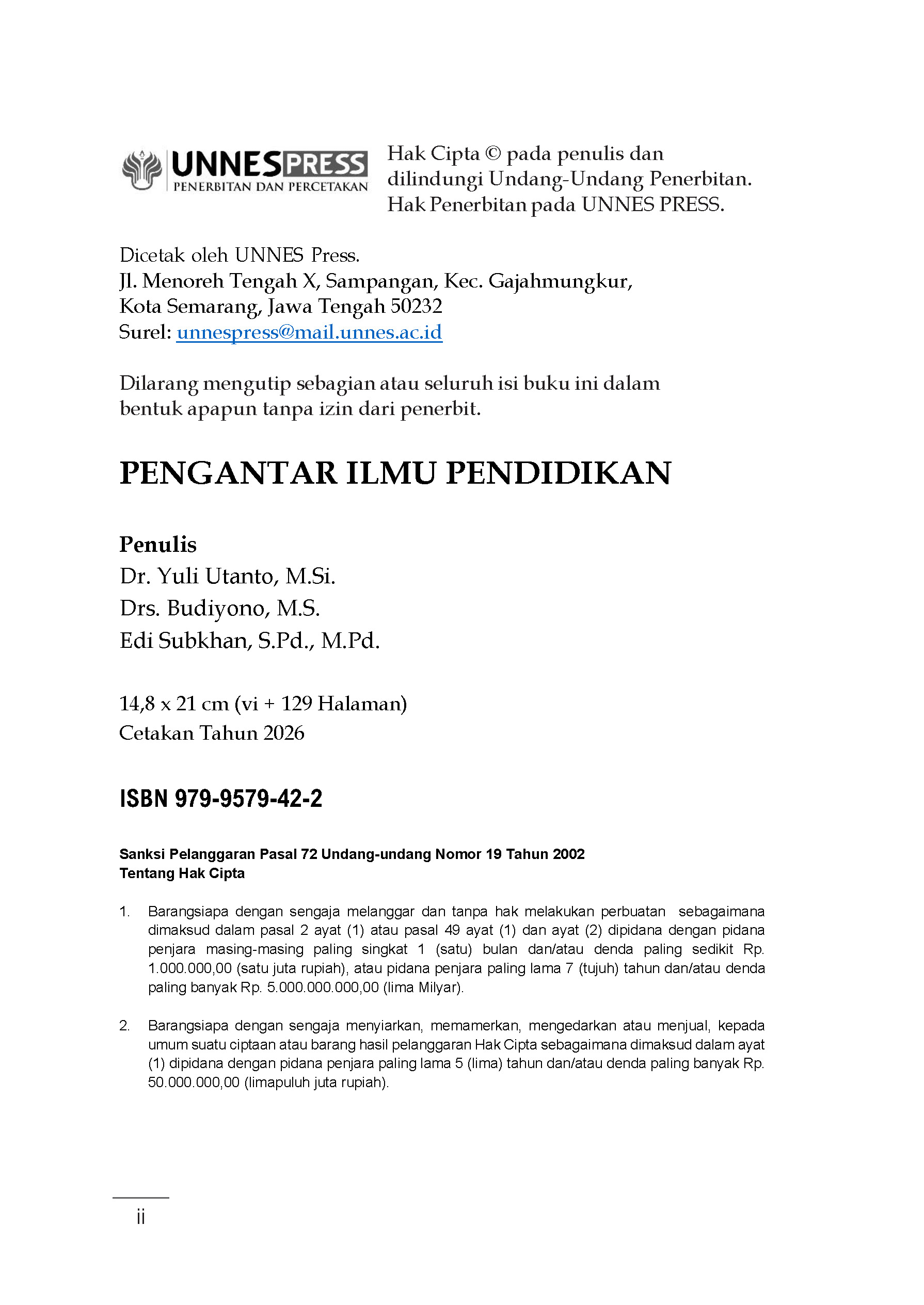 Buku Unnes Press