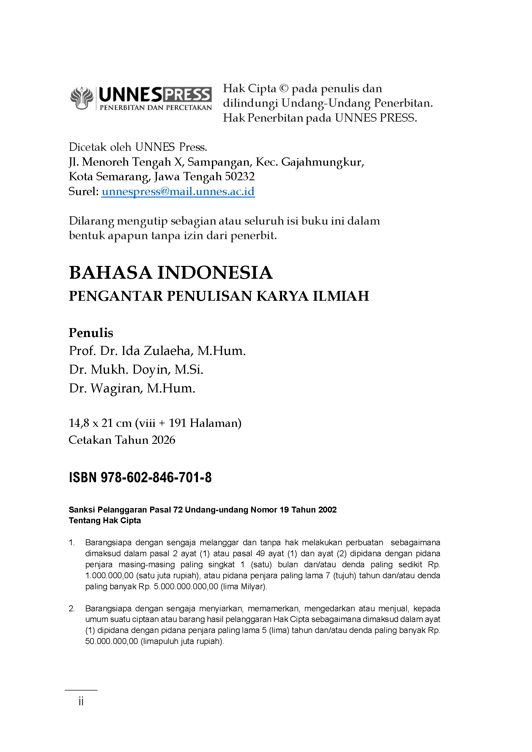 Buku Unnes Press