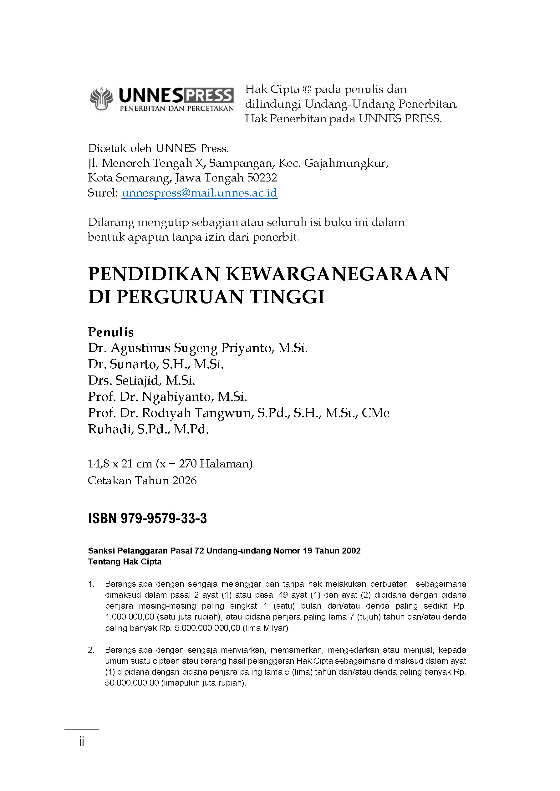 Buku Unnes Press